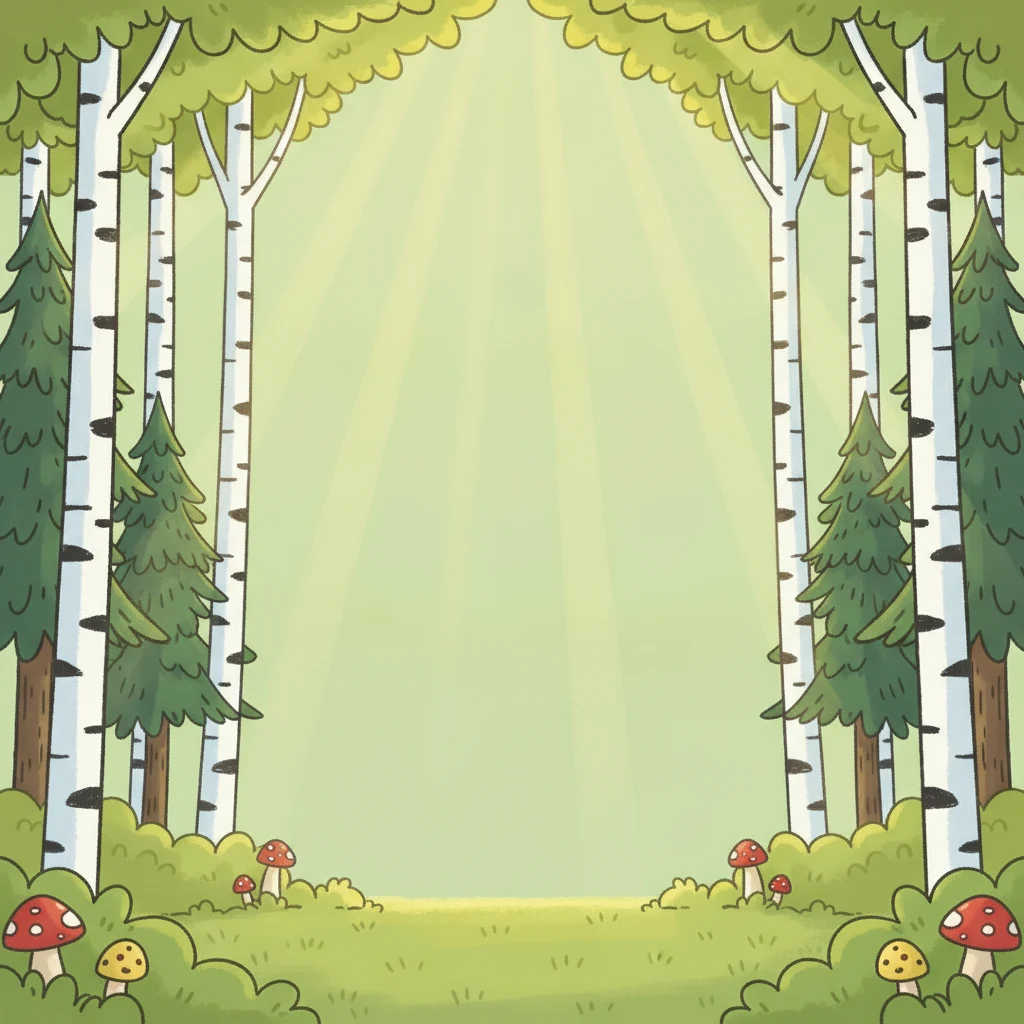 Lichter Mischwald mit Moos und Sonnenstrahlen
