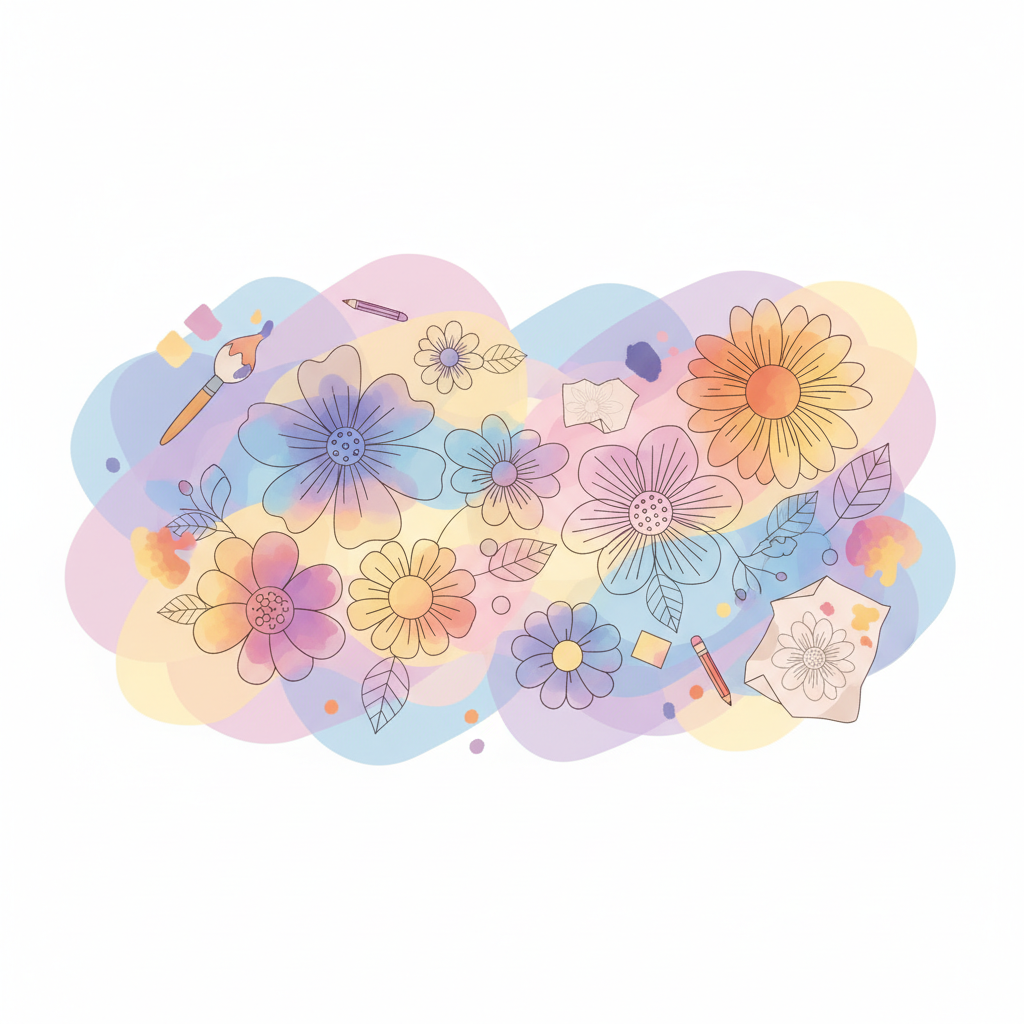 Blumen-Ausmalbilder: Die schönsten Motive für alle Altersgruppen