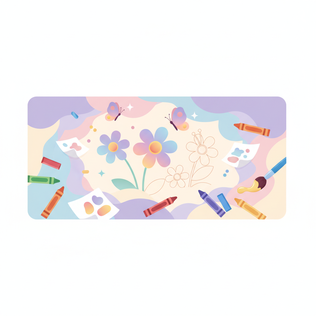 Frühlingsbasteln mit Kindern: Blumen & Schmetterlinge ausmalen