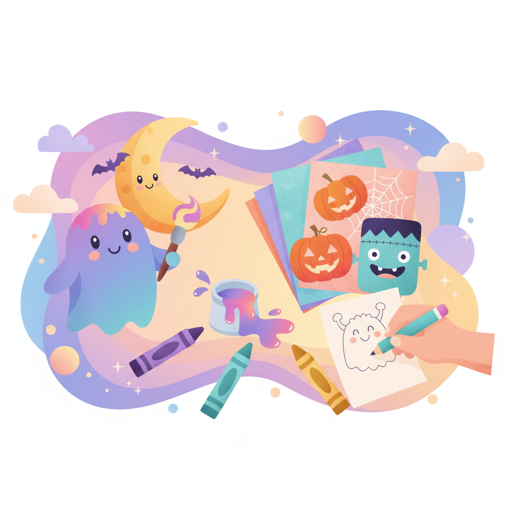 Halloween basteln mit Kindern: Gruselige Vorlagen und Ideen