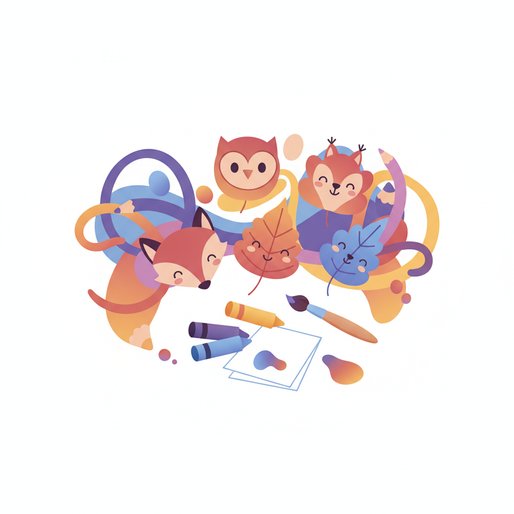 Herbstbasteln mit Kindern: Blätter, Tiere & Ausmalbilder