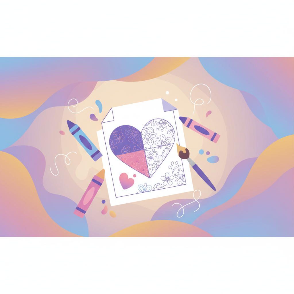 Muttertagsgeschenk basteln: Ausmalbilder zum Verschenken