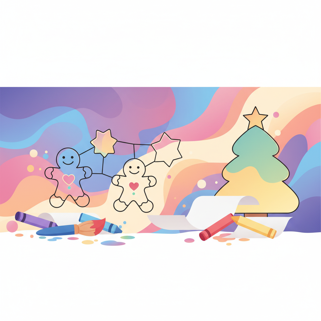 Weihnachtsbasteln mit Kindern: Ausmalbilder & Vorlagen