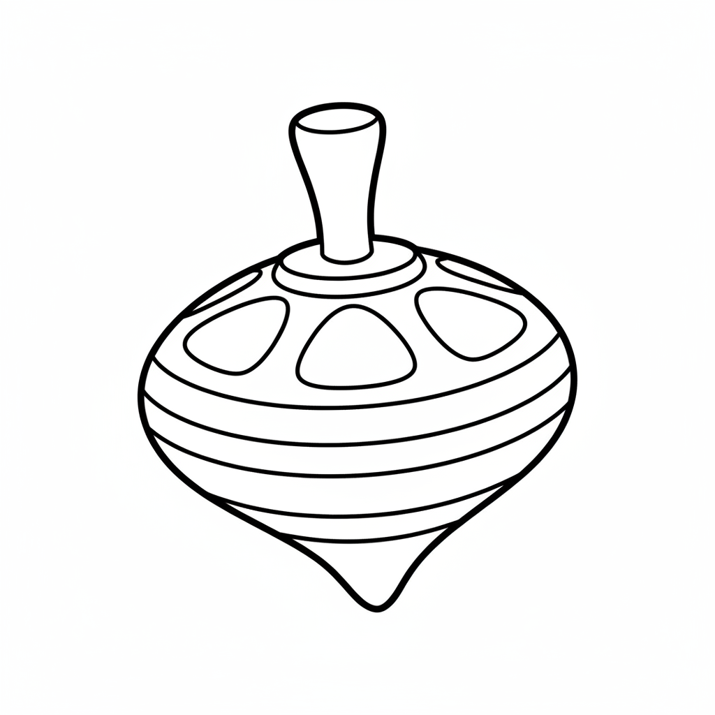 Kreisel-Spielzeug Ausmalbild