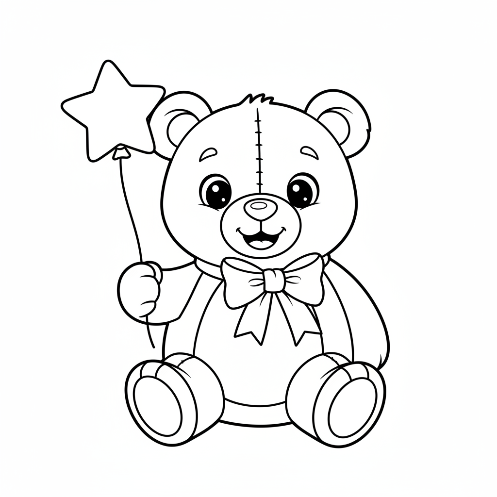 Teddybär Spielzeug Ausmalbild