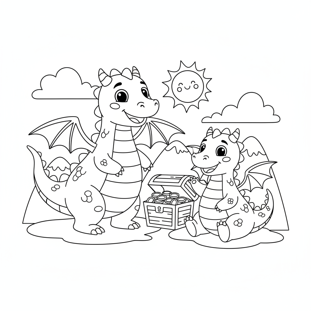 Happy Drachen Ausmalbild