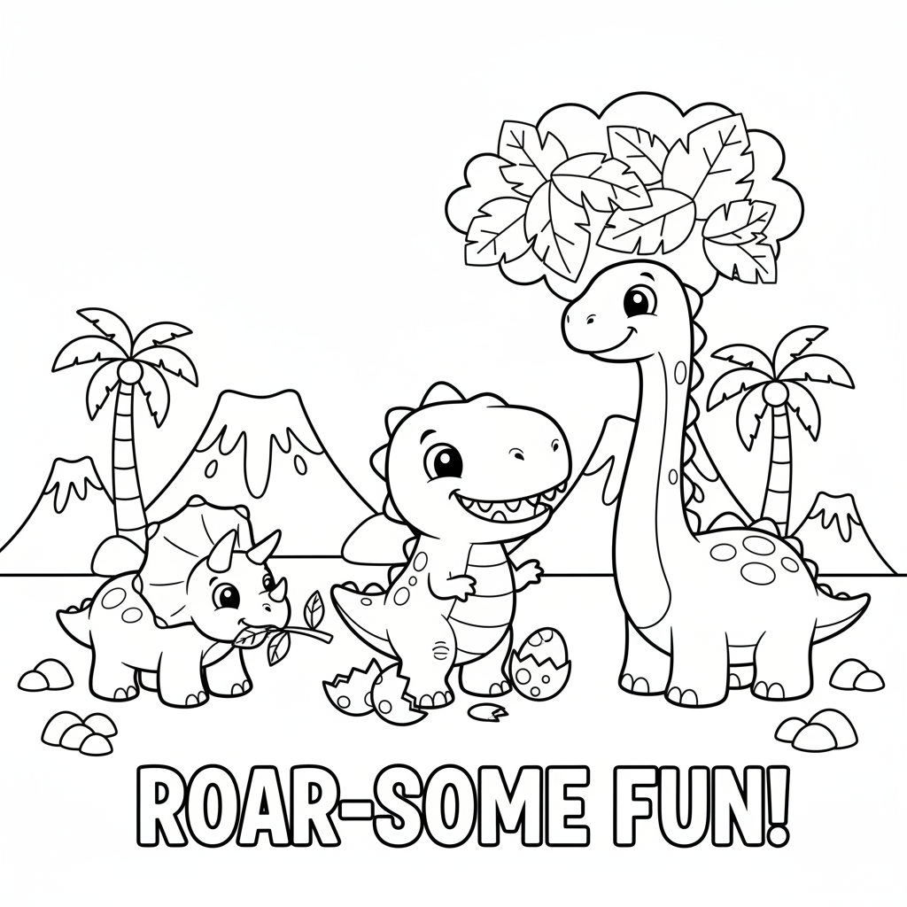 Baby Dinosaurier Ausmalbild