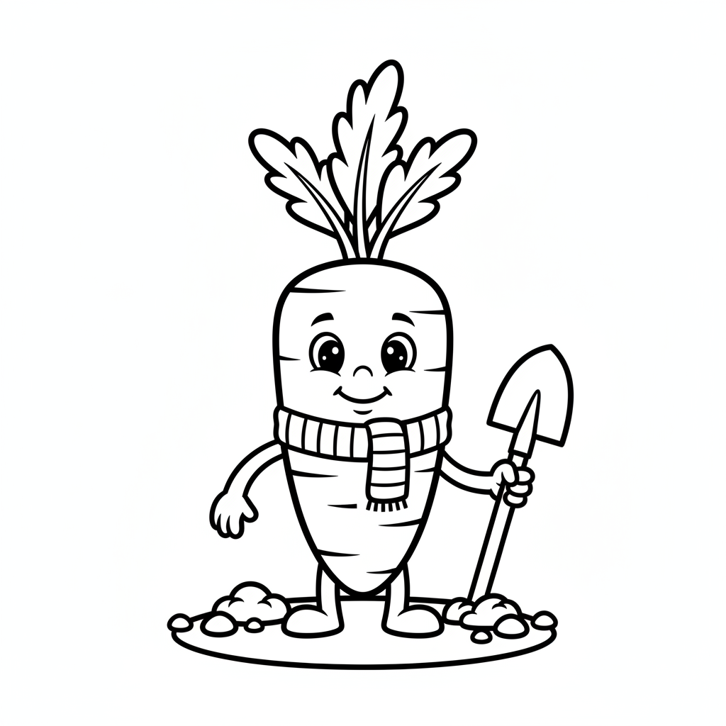 Karotten Figur Ausmalbild