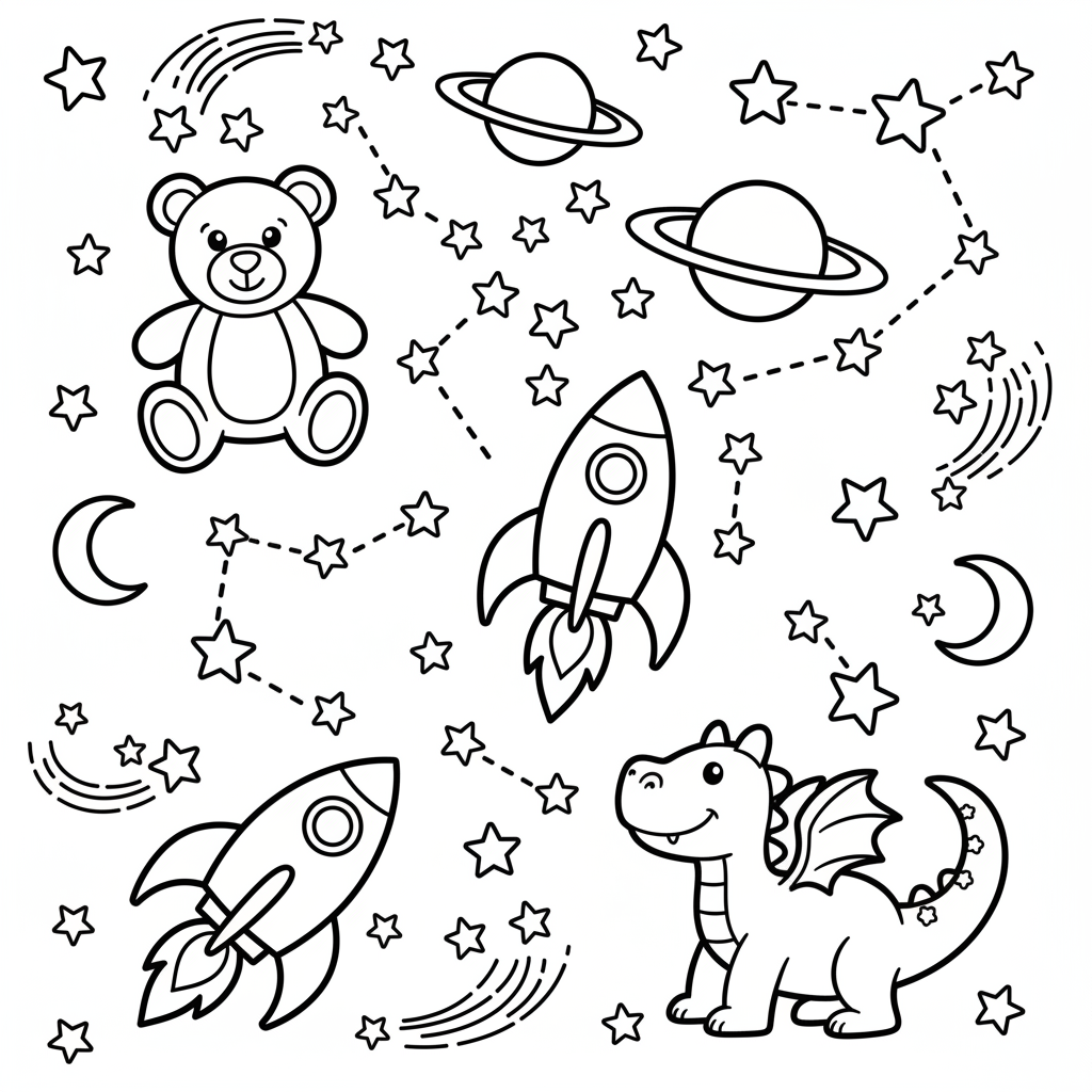 Sternbild-Muster Ausmalbild
