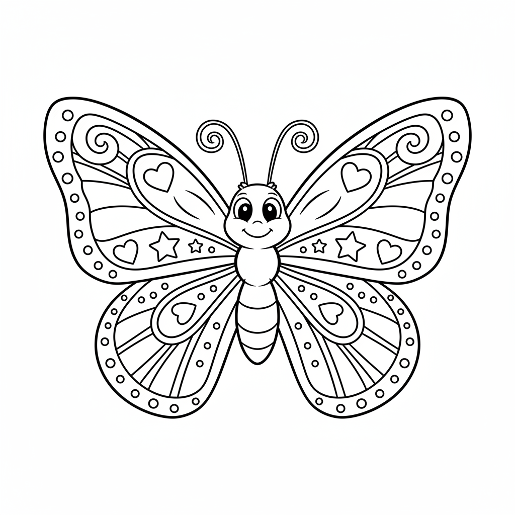 Beautiful Butterfly Coloring Page