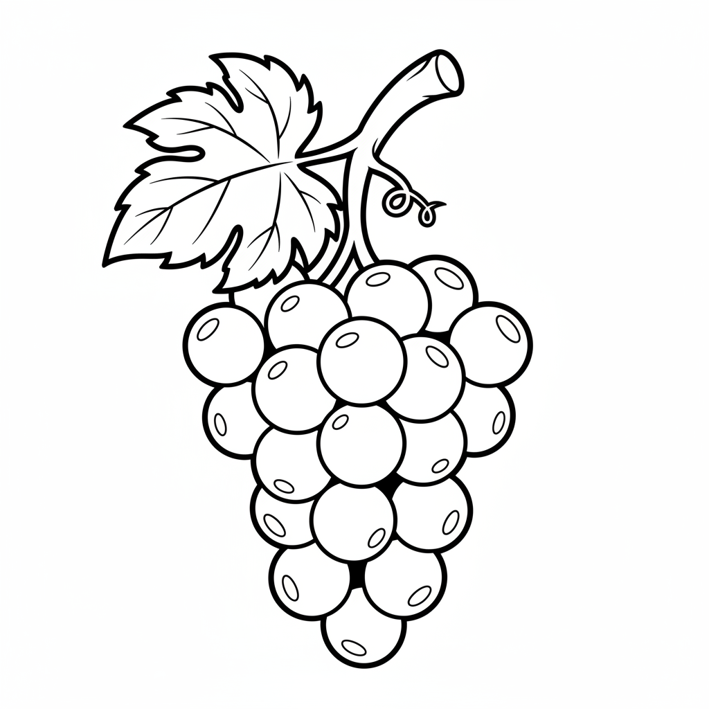 Weintrauben Ausmalbild