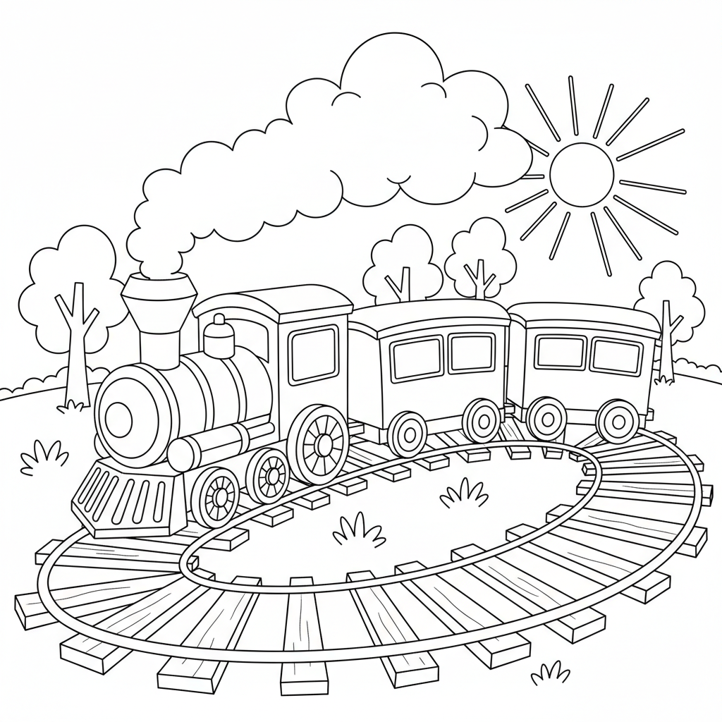 Spielzeugeisenbahn Ausmalbild