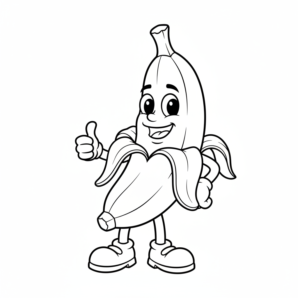 Bananen Figur Ausmalbild