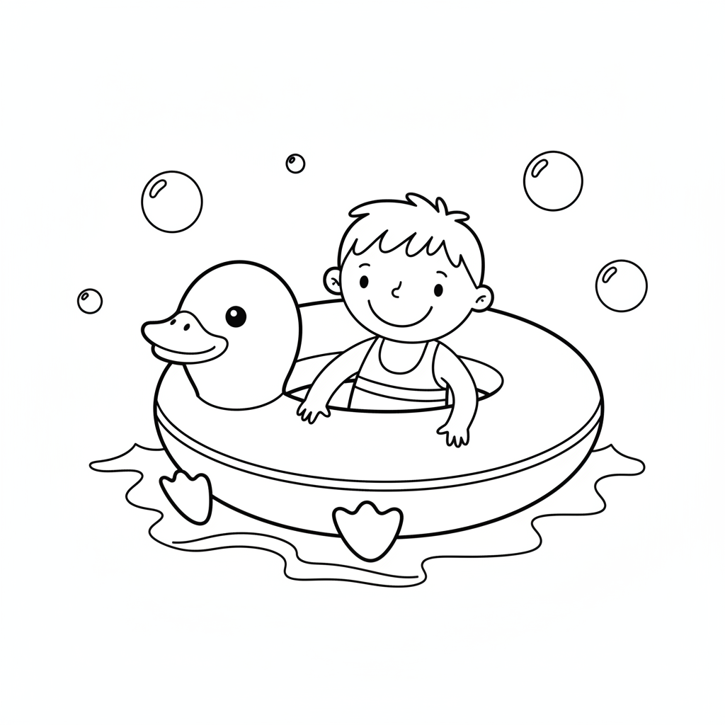 Schwimmring Ausmalbild