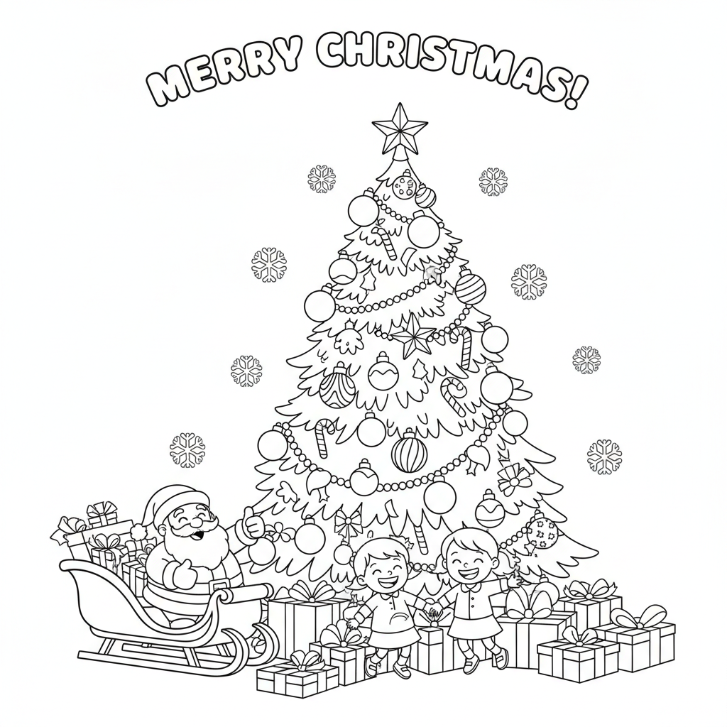 Big Weihnachten Ausmalbild