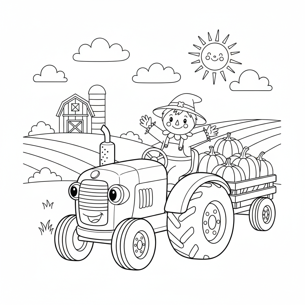 Small Traktoren Ausmalbild