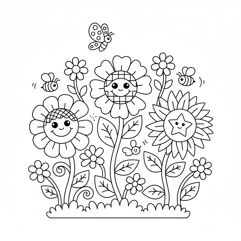 Small Blumen Ausmalbild