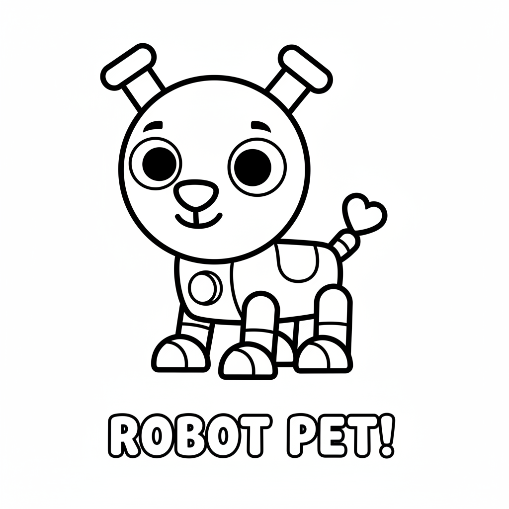 Roboter Hund Ausmalbild