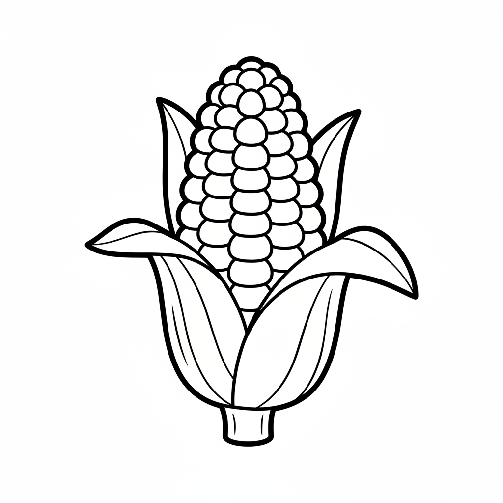 Maiskolben Ausmalbild
