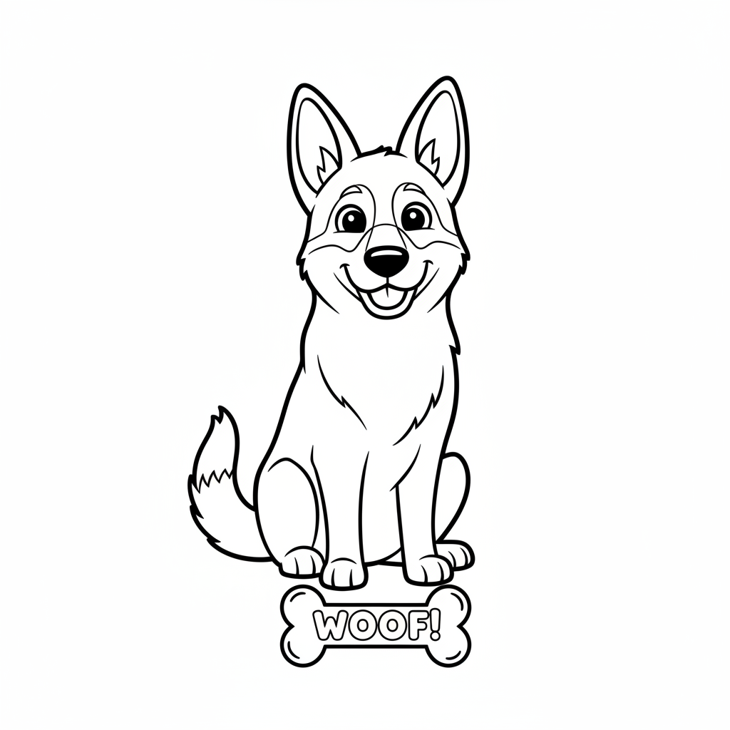 Deutscher Schaeferhund Ausmalbild